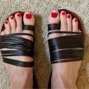 Cordani Dark Brown Strappy Sandals